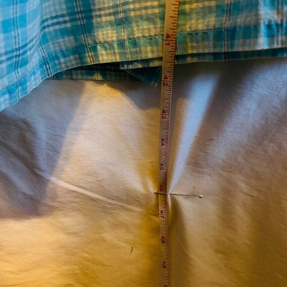 #4476 Vintage Anthony Richards Blue checkerd housecoat size XL - Picture 7 of 7